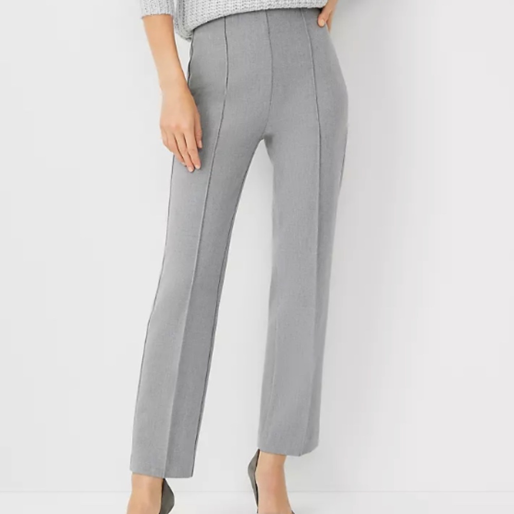 Ann Taylor || side zip pencil pant in foggy grey heather
